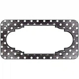 Black White Small Dots Scallop Oil Rubbed Metal Novelty License Plate 6" x 3" (BP)