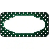 Green White Small Dots Scallop Oil Rubbed Metal Novelty License Plate 6" x 3" (BP)
