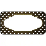 Brown White Small Dots Scallop Oil Rubbed Metal Novelty License Plate 6" x 3" (BP)