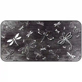 Black White Dragonfly Oil Rubbed Metal Novelty License Plate 6" x 3" (BP)