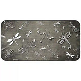 Tan White Dragonfly Oil Rubbed Metal Novelty License Plate 6" x 3" (BP)