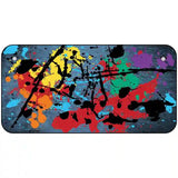 Light Blue Splatter Oil Rubbed Metal Novelty License Plate 6" x 3" (BP)