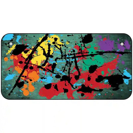 Mint Splatter Oil Rubbed Metal Novelty License Plate 6" x 3" (BP)