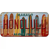Honolulu Surfboards Hawaii State Novelty Metal License Plate 6" x 3" (BP)