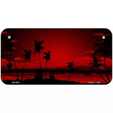 Sunset Red Metal Novelty License Plate 6" x 3" (BP)