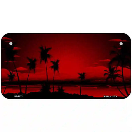 Sunset Red Metal Novelty License Plate 6" x 3" (BP)
