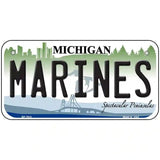 Marines Michigan Novelty Metal License Plate 6" x 3" (BP)