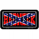 Redneck with Rebel Flag Novelty Metal License Plate 6" x 3" (BP)