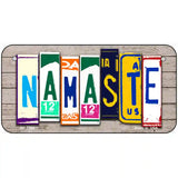 Namaste Wood License Plate Art Novelty Metal License Plate 6" x 3" (BP)