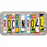 Rock N Roll Wood License Plate Art Novelty Metal License Plate 6" x 3" (BP)