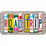 Road Trip Wood License Plate Art Novelty Metal License Plate 6" x 3" (BP)