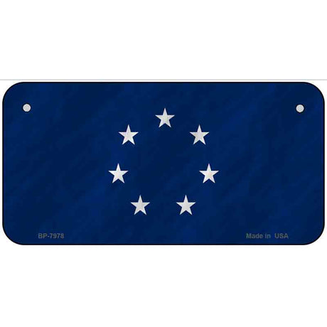 First Confederate Flag 7 Stars Novelty Metal License Plate 6" x 3" Bicycle (BP)