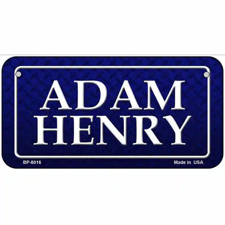 Adam Henry Novelty Metal License Plate 6" x 3" (BP)