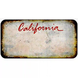 California State Rusty Novelty Metal License Plate 6" x 3" (BP)