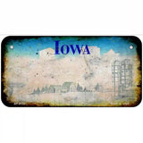 Iowa State Rusty Novelty Metal License Plate 6" x 3" (BP)