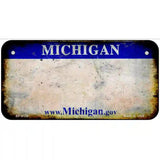 Michigan State Rusty Novelty Metal License Plate 6" x 3" (BP)