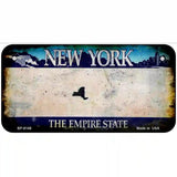 New York State Rusty Novelty Metal License Plate 6" x 3" (BP)