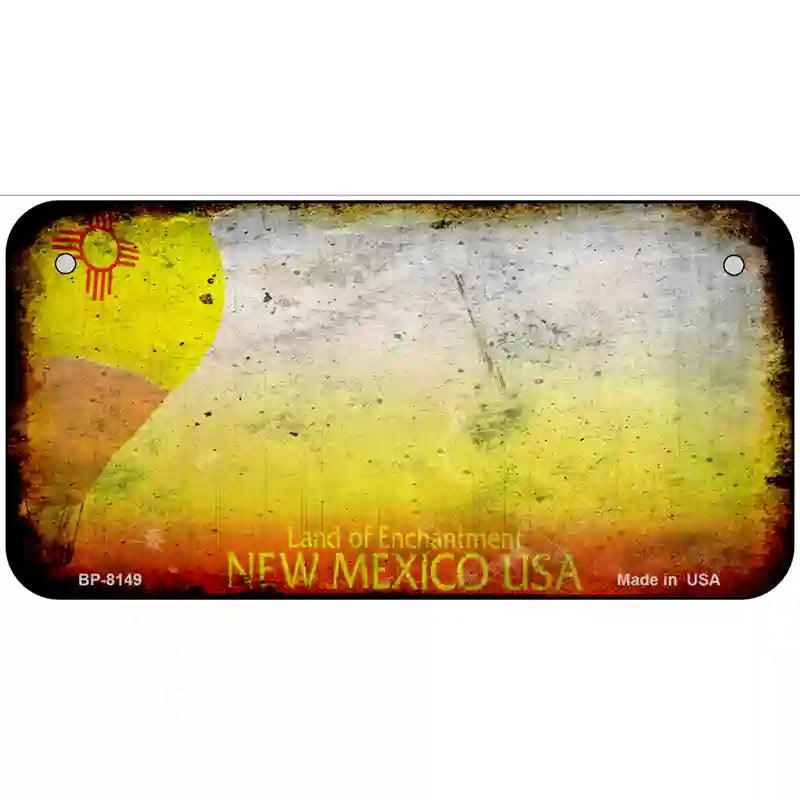 New Mexico State Rusty Novelty Metal License Plate 6" x 3" (BP)