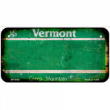 Vermont State Rusty Novelty Metal License Plate 6" x 3" (BP)