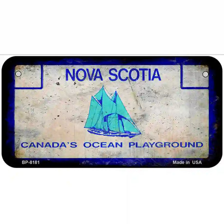 Nova Scotia Rusty Novelty Metal License Plate 6" x 3" (BP) / Yes