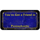 Pennsylvania Rusty Novelty Metal License Plate 6" x 3" (BP) / Yes