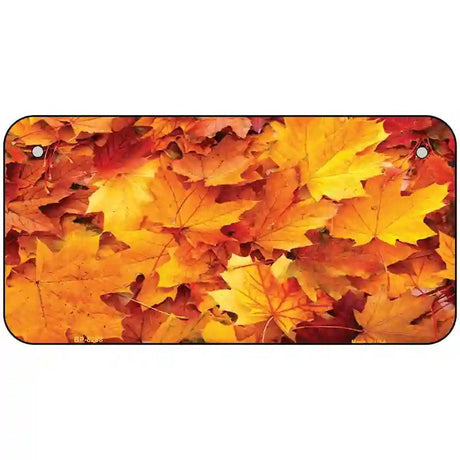 Fall Leaves Novelty Metal License Plate 6" x 3" (BP)
