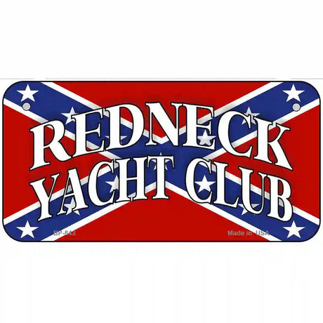 Redneck Yacht Club Metal Novelty License Plate 6" x 3" (BP)