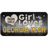 This Girl Loves Georgia Tech Novelty Metal License Plate 6" x 3" (BP)