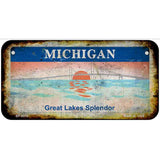 Michigan Rusty State Metal Novelty License Plate