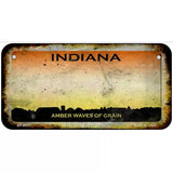 Indiana Rusty State Metal Novelty License Plate 6" x 3" (BP) / Yes