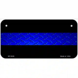 Police Diamond Thin Blue Line Metal Novelty License Plate 6" x 3" (BP)