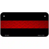 Fire Diamond Thin Red Line Metal Novelty License Plate 6" x 3" (BP)