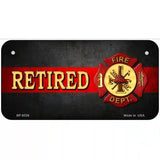 Retired Fire Thin Red Line Metal Novelty License Plate 6" x 3" (BP)