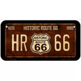 Historic Route 66 Vintage Metal Novelty License Plate 6" x 3" Bicycle (BP)