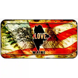 Maine Love Metal Novelty License Plate 6" x 3" (BP)