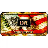 South Dakota Love Metal Novelty License Plate 6" x 3" (BP)
