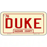 Duke Metal Novelty License Plate 6" x 3" (BP)