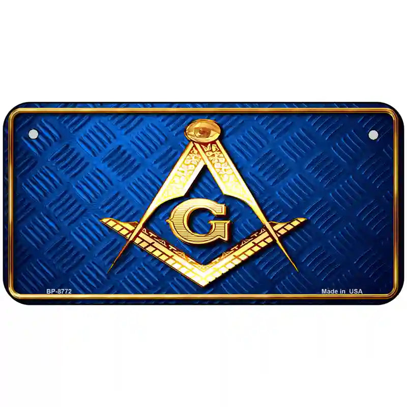 Freemasonry Metal Novelty License Plate 6" x 3" (BP)