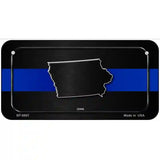 Iowa Thin Blue Line Metal Novelty License Plate 6" x 3" (BP)