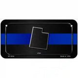 Utah Thin Blue Line Metal Novelty License Plate 6" x 3" (BP)