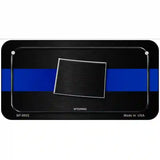 Wyoming Thin Blue Line Metal Novelty License Plate 6" x 3" (BP)