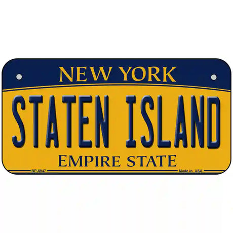 Staten Island New York Metal Novelty License Plate 6" x 3" Bicycle (BP)