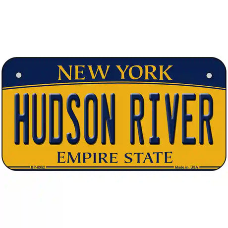 Hudson River New York Metal Novelty License Plate 6" x 3" Bicycle (BP)