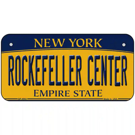 Rockefeller Center New York Metal Novelty License Plate 6" x 3" Bicycle (BP)