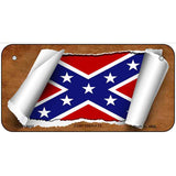 Confederate Flag Scroll Metal Novelty License Plate