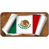 Mexico Flag Scroll Metal Novelty License Plate 6" x 3" (BP)