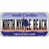 North Myrtle Beach South Carolina Metal Novelty License Plate 6" x 3" Bicycle (BP)