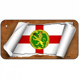 Alderney Flag Scroll Metal Novelty License Plate 6" x 3" (BP)