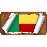 Banin Flag Scroll Metal Novelty License Plate 6" x 3" (BP)