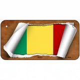 Mali Flag Scroll Metal Novelty License Plate 6" x 3" (BP)